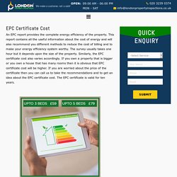 EPC Certificate Cost - London Uk