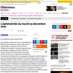 L'éphéméride du mardi 13 décembre 2011 - Société