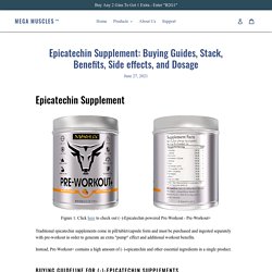 Epicatechin Supplement: Buying Guides, Stack, Benefits & Dosage – Mega Muscles™