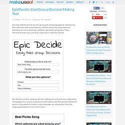 EpicDecide: Cool Group Decision Making Tool