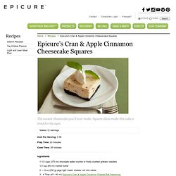 s Cran & Apple Cinnamon Cheesecake Squares