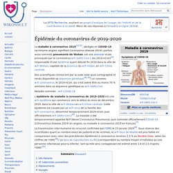Épidémie du coronavirus de 2019-2020 — Wikonsult