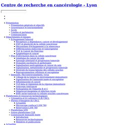 Centre de recherche en cancérologie - Lyon