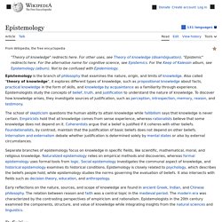 Epistemology - Wikipedia