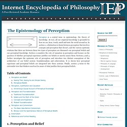 Epistemology of Perception, The 