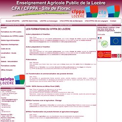 EPLEFPA de Lozère - CFA - CFPPA - Antenne de Florac - Les formations du CFPPA de Lozère