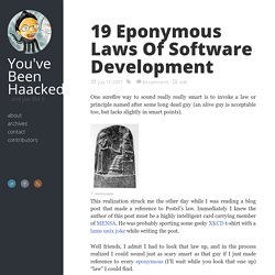 19 Eponymous Laws Of Software Development