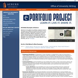 ePortfolio Examples