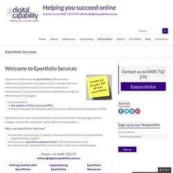 Eportfolio (include Mahara & Mahoodle) Training and Support Services