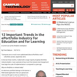 12 Important Trends in the ePortfolio Industry for Education and for Learning