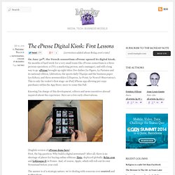 The ePresse Digital Kiosk: First Lessons