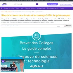 DNB 2020 : Tout savoir sur l'épreuve de sciences et technologie du brevet !