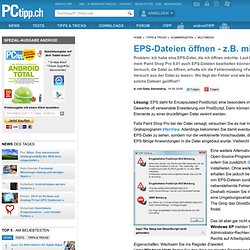 EPS-Dateien öffnen - z.B. mit Gimp - PCtipp.ch - Praxis & Hilfe