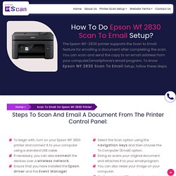 Epson WF 2830 Scan To Email Setup - Instant Guidelines
