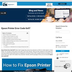 Epson Printer Error Code 0x97