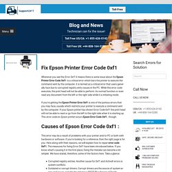 How to Fix Epson Printer Error Code 0xf1