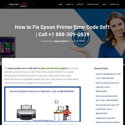 How to Fix Epson Printer Error Code 0xf1