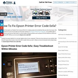 Get Fix Epson Printer Error Code 0xfa +1-888-500-9609