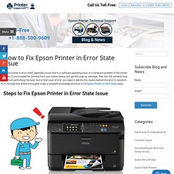 How to Fix Epson Printer in Error State Issue