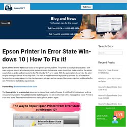 How To Fix Epson Printer in Error State issue