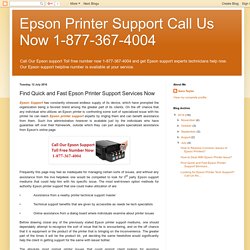 Find Quick and Fast Epson Printer Support Services Now