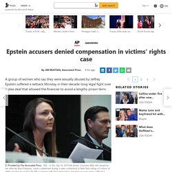 Epstein accusers denied compensation in victims' rights case