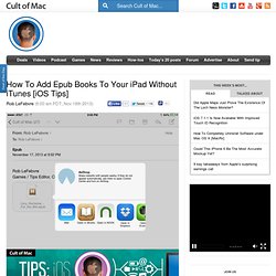 How To Add Epub Books To Your iPad Without iTunes [iOS Tips