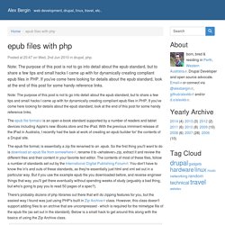epub files with php