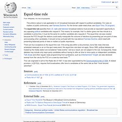 Equal-time rule