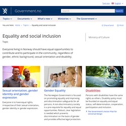 Equality and social inclusion