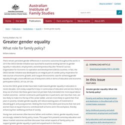 Family Matters - Issue 93 - Greater gender equality