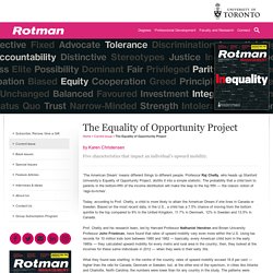 The Equality of Opportunity Project