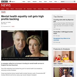 Mental health equality call gets high profile backing