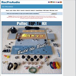 Pultec EQP1A Equalizer - Pro Audio Equipment DIY - DIY Vintage Pultec (Pulse Technologies) EQP1A Program Equalizer