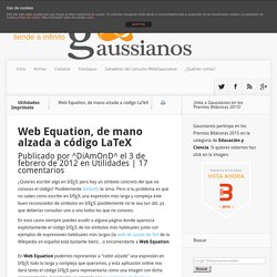 Web Equation, de mano alzada a código LaTeX