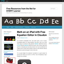 Cloudon: Math on an iPad with Free Equation Editor