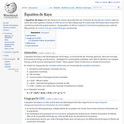 Équation de Kaya