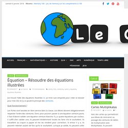 Équation – Résoudre des équations illustrées