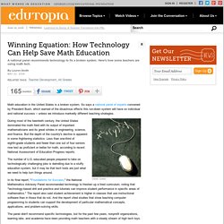 Winning Equation: How Technology Can Help Save Math Education