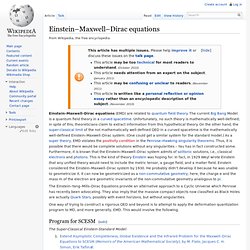 Einstein–Maxwell–Dirac equations