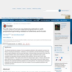 Fourth class of convex equilateral polyhedron with polyhedral symmetry related to fullerenes and viruses