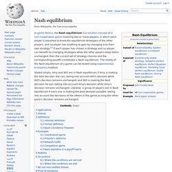 Équilibre de Nash - Wikipedia, l'encyclopédie libre