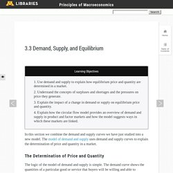 3.3 Demand, Supply, and Equilibrium