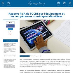 Rapport PISA de l’OCDE sur l’équipement et les compétences numériques des élèves