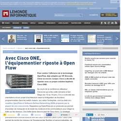 Avec Cisco ONE, l'équipementier riposte à Open Flow