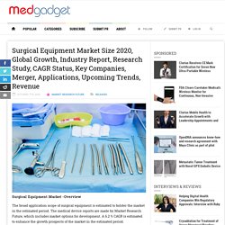 Surgical Equipment Market Size 2020, Global Growth, Industry Report, Research Study, CAGR Status, Key Companies, Merger, Applications, Upcoming Trends, Revenue