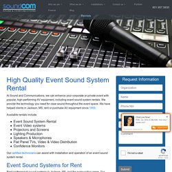 High Quality Event Sound System Rental in Jackson MS