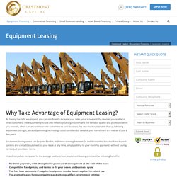 Equipment Leasing - Crestmont Capital