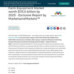 Farm Equipment Market worth $113.0 billion by 2025