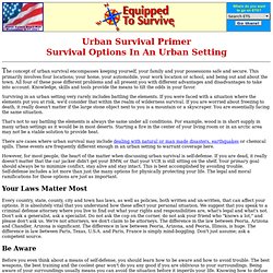 TO SURVIVE (tm) - Urban Survival Primer